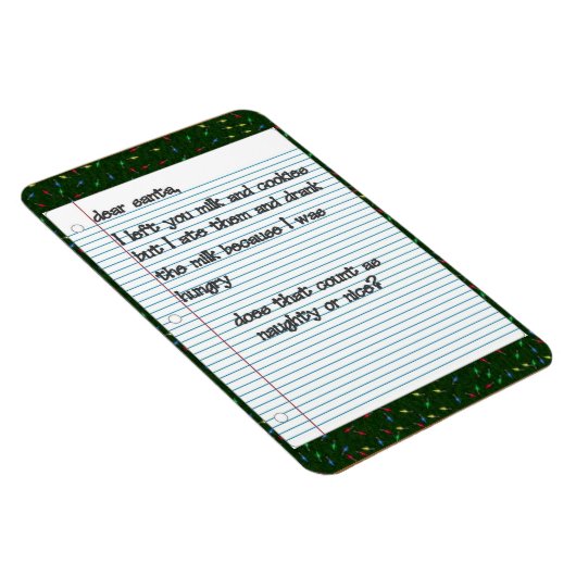 Cher Père Noël Premium Magnet (Côté Droit)