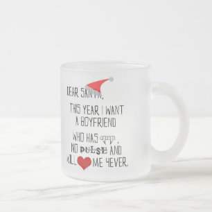 Cher Père Noël… - tasse en verre givré