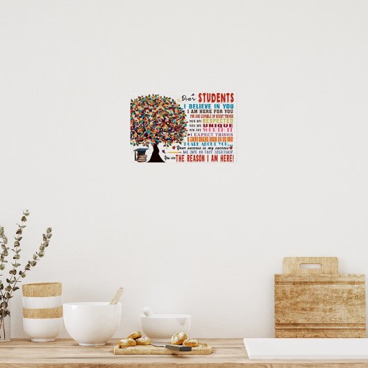 Cher poster de classe étudiante (Cuisine)