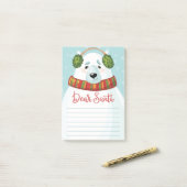 Cher Santa Post-It Notes ours polaire (Sur un bureau)