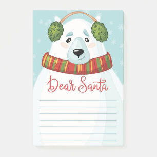 Cher Santa Post-It Notes ours polaire