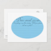 Cher Transporteur de courrier drôle de carte posta (Devant / Derrière)