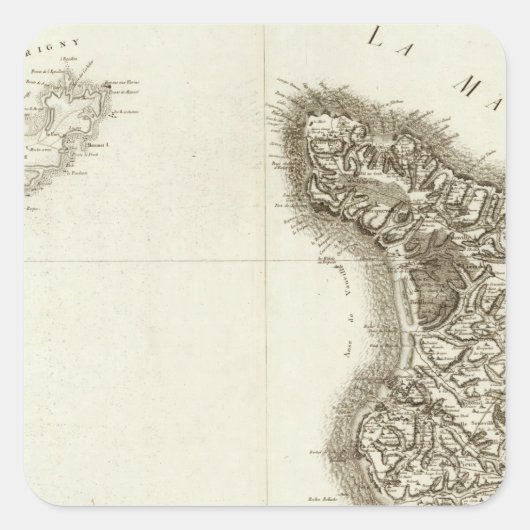 Cherbourg Vierkante Sticker (Voorkant)