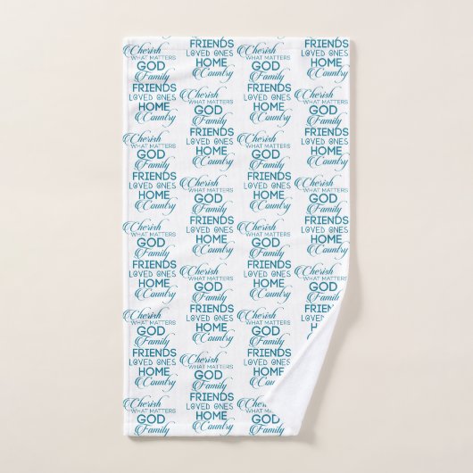 Chercher ce qui compte Turquoise (Serviette à main)