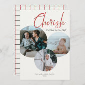 Chercher chaque instant photo Rouge ivoire Carte d (Devant / Derrière)