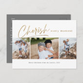 Chercher chaque instant trois photo carte de Noël (Devant / Derrière)