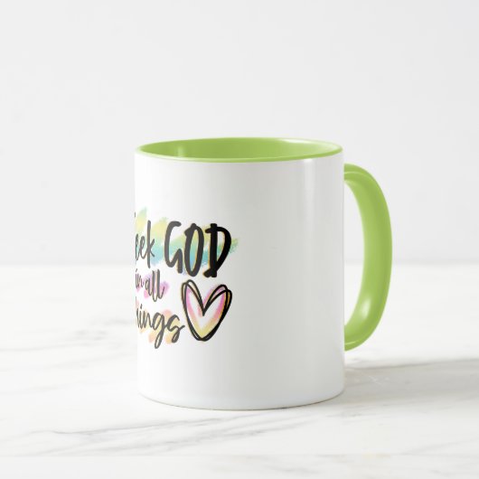 Chercher Dieu dans toutes les choses Combo Mug (Devant droit)