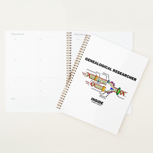 Chercheur généalogique dans la réplication de l'AD (Devant avec enveloppe)