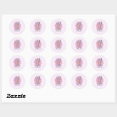 Cherchez le bon Sticker rond rose (Feuille)