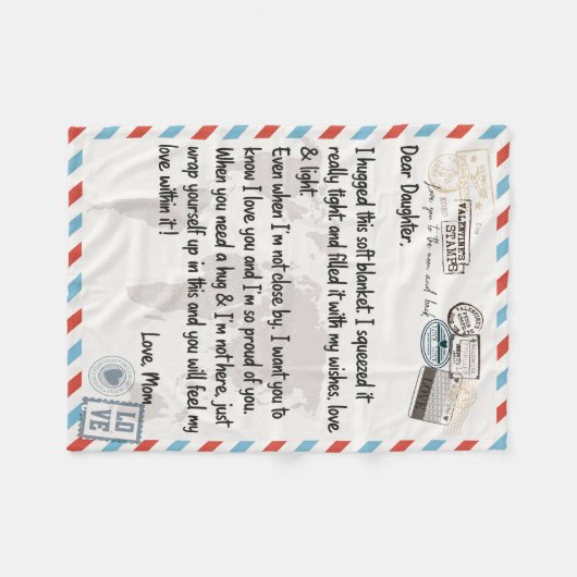 Chère couverture fille, cadeau pour fille (Devant (Horizontal))