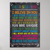 Chère décoration de l'affiche étudiante (Devant)