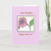 Chère fille, Bonne douce 16, carte (Devant)