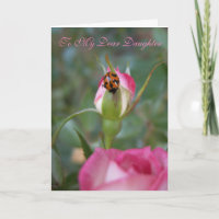 Chère fille rose et carte dame de scarabée