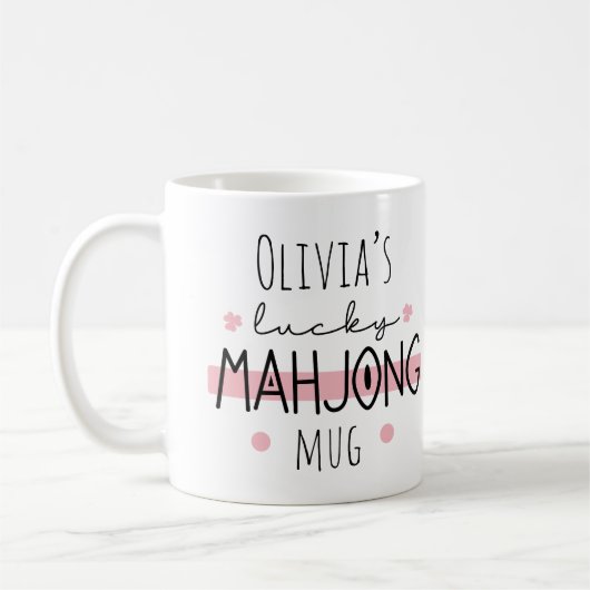 Chère mahjong mug personnalisable (Gauche)