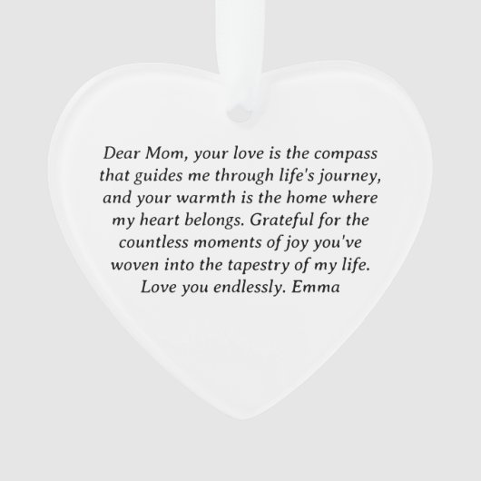 Chère maman, coeur (devant)