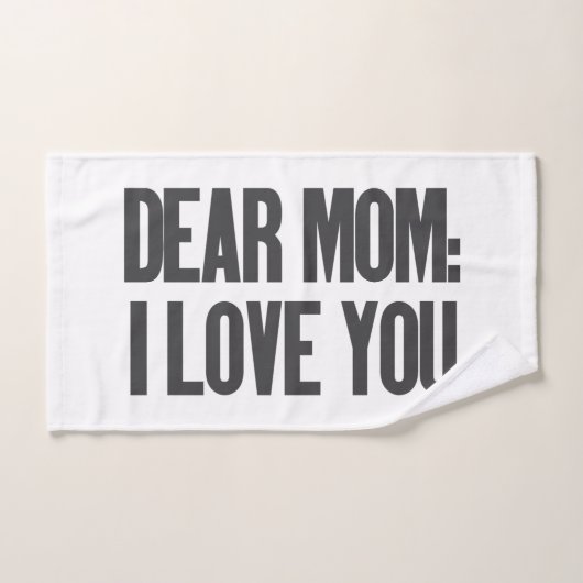 Chère maman, je t'aime (Serviette à main)