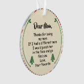 Chère maman, Merci d'être ma mère (devant)