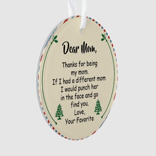 Chère maman, Merci d'être ma mère (devant)