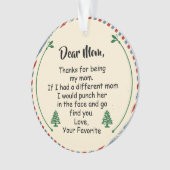 Chère maman, Merci d'être ma mère (devant)