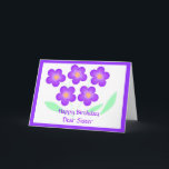 Chère soeur de joyeux anniversaire<br><div class="desc">La carte contemporaine de fleur pour une chère soeur,  ajoutent les noms et n'importe quel message supplémentaire,  ou changent le relatif/destinataire</div>