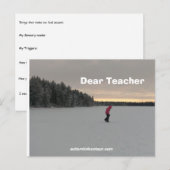 Chères cartes d'enseignant (Devant / Derrière)