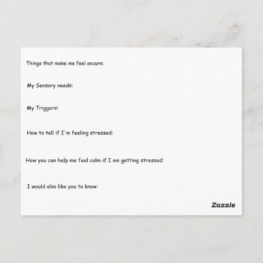 Chères cartes d'enseignant (Dos)