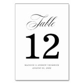 Chéri | Cartes de Numéro de Table de Mariage (Dos)