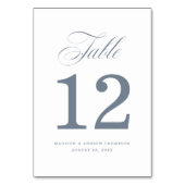 Chéri | Cartes de numéros de table de mariage (Dos)