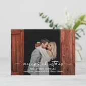 Chéri Coeur Joyeux Carte photo de Noël (Debout devant)