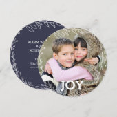 Chéri | Laurel Wreath Holiday Carte photo (Devant / Derrière)