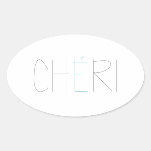 CHERI OVALE STICKER (Voorkant)