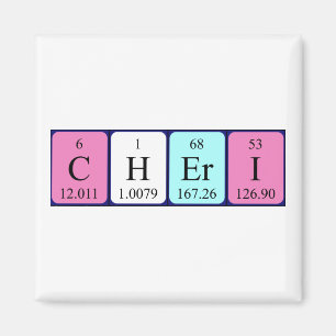 Cheri periodieke table name magnet magneet
