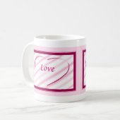 Chérie Coeur rose café Mug (Devant gauche)