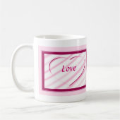 Chérie Coeur rose café Mug (Gauche)