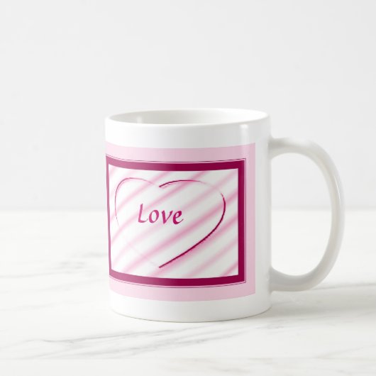 Chérie Coeur rose café Mug (Droite)