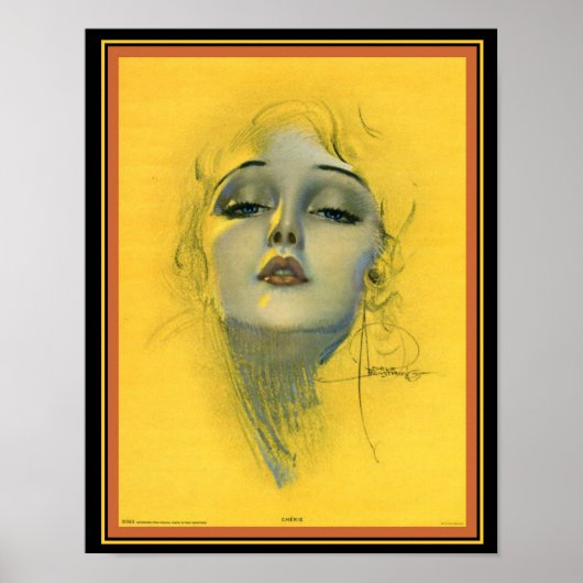 "Cherie" Déco Imprimer- Rolf Armstrong (1929) 11 x (Devant)