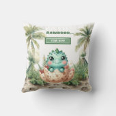 Chérie éclosion Bientôt bébé Dinosaur Baby Coussin (Verso)