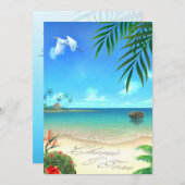 Cherie & Tom Exotic Beach: op maat: Kaart (Voorkant / Achterkant)