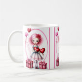Chérie Valentine fille café Mug (Gauche)