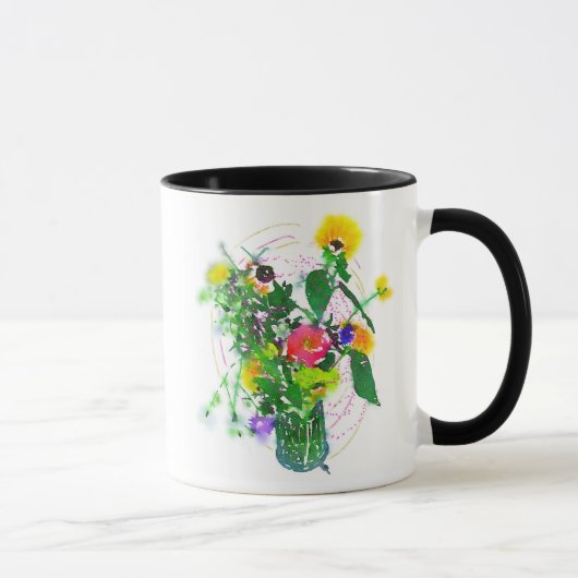 Cherie's Blooms! Black 11 oz Combo Mug (Droite)