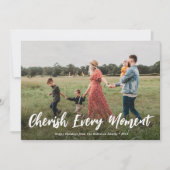chérir chaque instant carte de Noël (Devant)