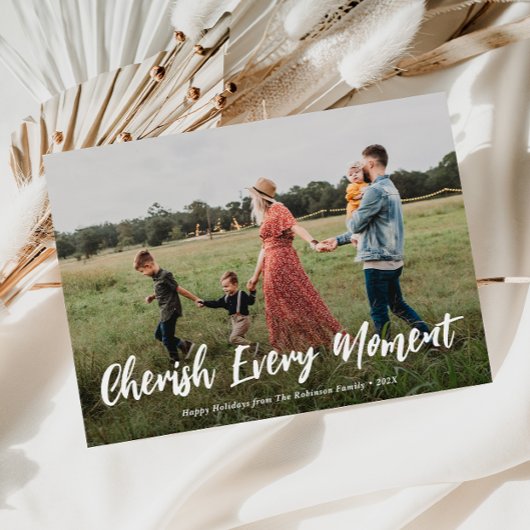 chérir chaque instant carte de vœux de noël