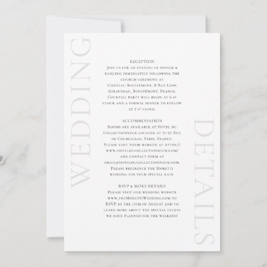 Cherise Elegant Simple Faire-part de mariage catho (Dos)