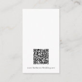 Cherise Elegant Simple QR Code Weddenschap Details Informatiekaartje (Achterkant)