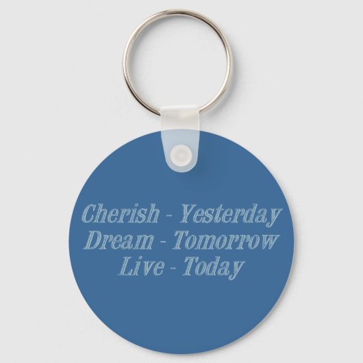 Cherish blue sleutelhanger (Voorkant)