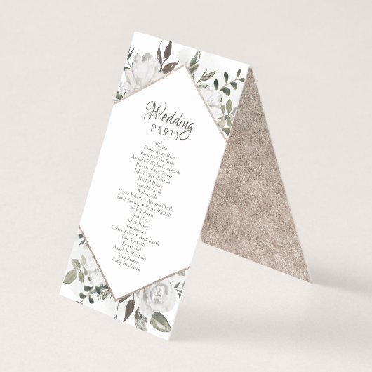 Cherish Floral Wedding Ceremony Programma (Achterkant)