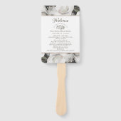 Cherish Floral Wedding Ceremony Programma Handwaaier (Voorkant)