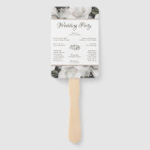 Cherish Floral Wedding Ceremony Programma Handwaaier (Achterkant)