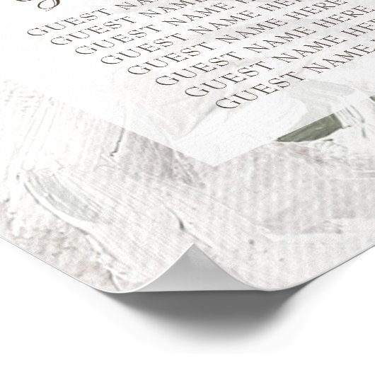 Cherish Floral Wedding Table Seating Chart Poster (Hoek)