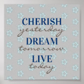 Cherish Gisteren Dream Live Vandaag Poster (Voorkant)